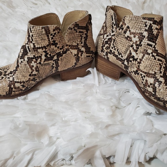 MICHAEL BY MICHAEL SHANNON | NADYA ANKLE BOOTIES SNAKESKIN LEATHER WOMEN SZ 8 - Picture 10 of 17